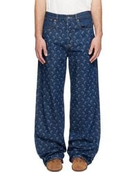 Marine Serre - Denim Straight Jeans - Lyst