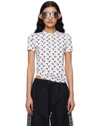 Marine Serre - ホワイト Recycled Moon Jersey セカンドスキン トップス - Lyst