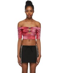 Area - Banded Crop Top - Lyst
