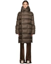 Rick Owens Black Hooded Liner Down Jacket | Lyst