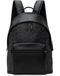 COACH Grey Charter Backpack - Black