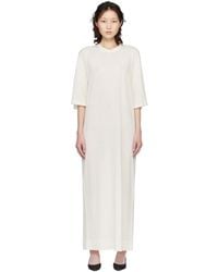 TOTEME - Off- Merino Knit Tee Maxi Dress - Lyst