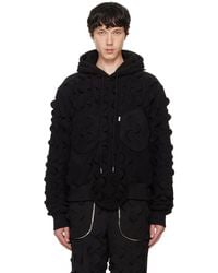 JUNTAE KIM - Laser Slashed Fleece Hoodie - Lyst