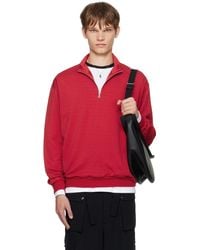 AURALEE - Light Wool Sweat Half Zip Sweatshirt - Lyst