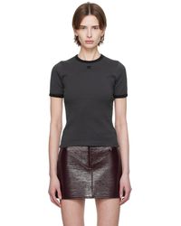 Courreges - グレー＆ブラック Heritage Tシャツ - Lyst
