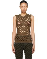 Isa Boulder - Ssense Exclusive Khaki Knot Vest - Lyst