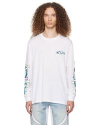 Amiri - T-shirt à manches longues cny blanc à images à logo - Lyst
