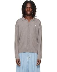 Maison Kitsuné - Taupe Profile Fox Comfort Polo Cardigan - Lyst