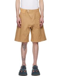 JW Anderson - ベージュ ツイスト ワークウェア ショートパンツ - Lyst