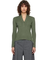MM6 by Maison Margiela - Khaki Cotton Sweater - Lyst