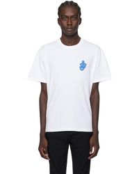 JW Anderson - White Anchor Patch T-shirt - Lyst