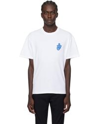JW Anderson - T-shirt blanc à écusson à logo - Lyst