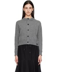 Sacai - Wool Knit Cardigan - Lyst