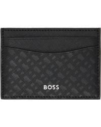 BOSS - Saffiano Leather Card Holder - Lyst
