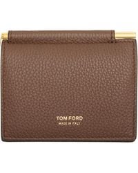 Tom Ford - Soft Grain Leather Bifold Money Clip Card Holder - Lyst