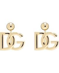 Dolce & Gabbana - ゴールド Dgロゴ イヤリング - Lyst