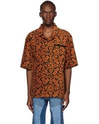 Marine Serre - Orange & Black Towels Shirt - Lyst