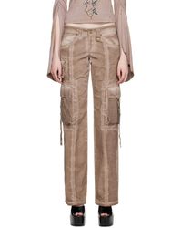 Blumarine - ブラウン アイレット トラウザーズ - Lyst