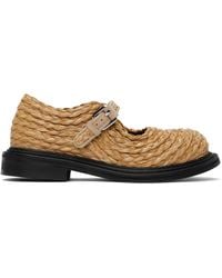 Moschino - Olivia Raffia Mary Jane Loafers - Lyst