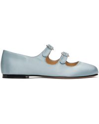 Sandy Liang - Ballerines de style charles ix bleues à brides exclusives à ssense - Lyst