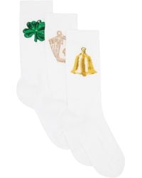 Sky High Farm - Three-pack Charm Jacquard Socks - Lyst