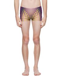 Jean Paul Gaultier - Green & Purple 'the Body Morphing' Swim Shorts - Lyst