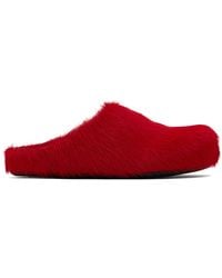 Marni - Red Fussbett Sabot Loafers - Lyst