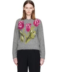 Maison Margiela - Brushed Alpaca V-Neck Sweater - Lyst