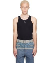 Marine Serre - Moon Logo Ribbed Jersey Tank Top - Lyst