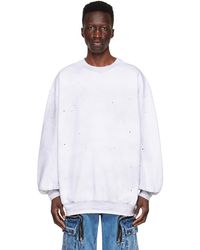 we11done - Pull Molletonné Blanc En Coton - Lyst