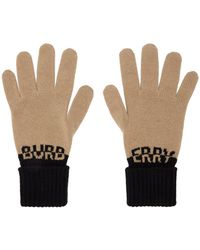 Burberry - Tan Cashmere Gloves - Lyst