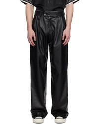 Amiri - Double Pleat Faux-leather Trousers - Lyst