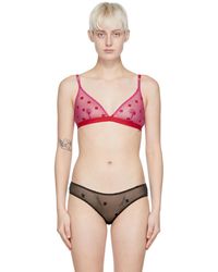 Givenchy Synthetic 4g Logo Jacquard Bra in Pink & Red Red Womens Clothing Lingerie Bras 