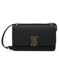 Burberry - Mini sac noir à monogramme tb - Lyst