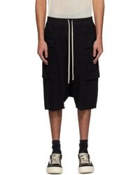 Rick Owens - ブラック Hollywood Creatch ドローストリング カーゴショートパンツ - Lyst