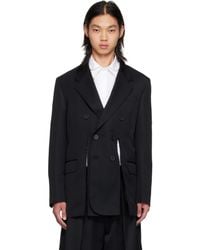Simone Rocha - Double Breasted Hem Slice Blazer - Lyst