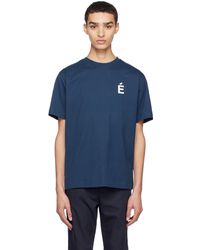 Etudes Studio - Études t-shirt wonder bleu marine à écusson - Lyst
