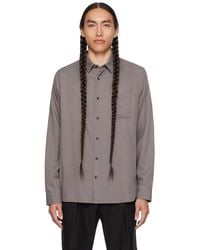 Vince - Gray Vacation Shirt - Lyst