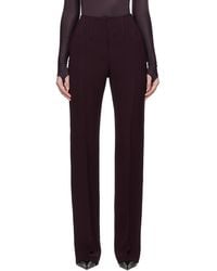 Mugler - Burgundy Straight Boned Trousers - Lyst