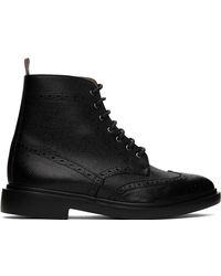 Thom Browne - Black Classic Wingtip Boots - Lyst