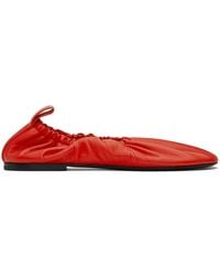 Jil Sander - Leather Ballerina Flats - Lyst