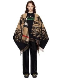 Burberry - Ekd Check Wool Reversible Cape - Lyst