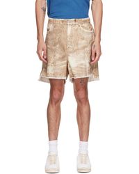 CAMPERLAB - Corduroy Print Denim Cutoff Shorts - Lyst