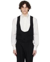 Valentino - Wool Grain De Poudre Slim Fit Vest - Lyst