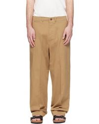 Merz B. Schwanen - Tan 1920S Cotton Twill Worker Chino Trousers - Lyst