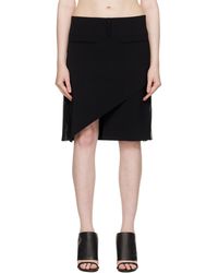 Courreges - Minijupe Infinity Noire À Plis - Lyst