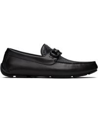 Ferragamo - ブラック Gancini Ornament ドライビングシューズ - Lyst