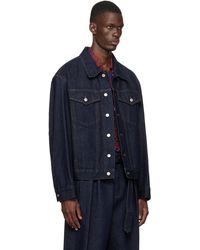 メンズ Dries Van Noten Verner Panton Edition ネイビー エンブロイ