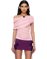 Blumarine - ピンク Jersey Sablé ブラウス - Lyst
