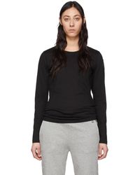 Moncler Black Logo Patch Long Sleeve T-shirt